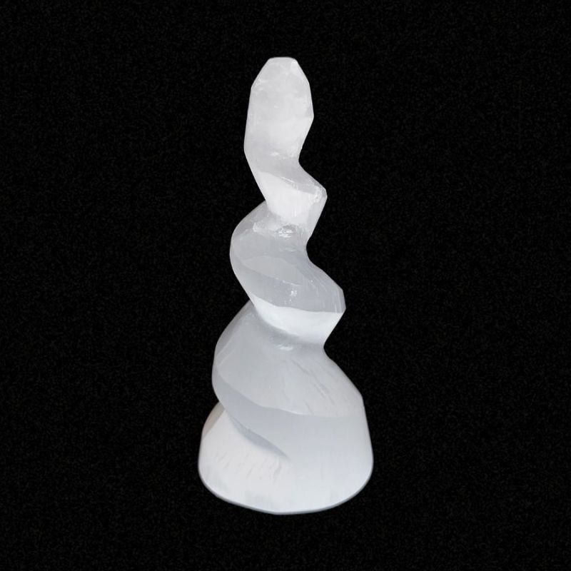 Selenite Spiral Tower 10cm