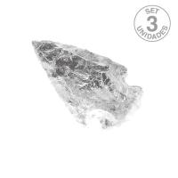 Crystal Quartz mini Arrow 30mm. Set 3 Un.
