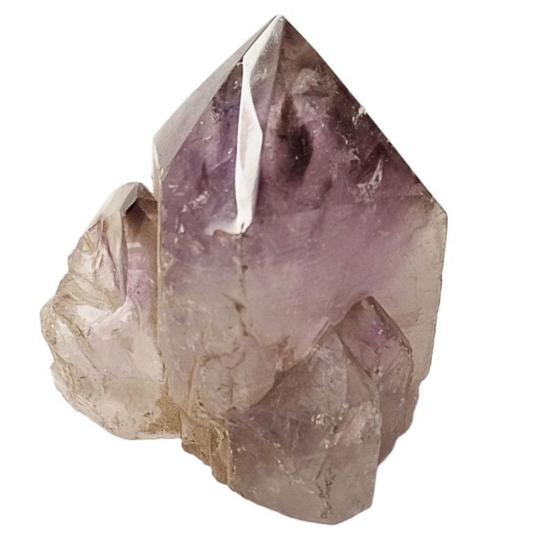Semi-Polished Amethyst Point with Cut Base (7-8m)