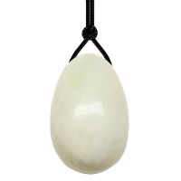 Huevo Jade Verde Perforado 50x40mm