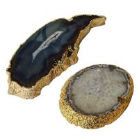 Chapa de Ágata con borde dorado. Precio/Kg