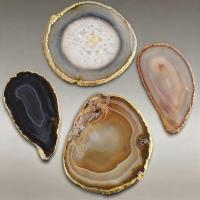 Chapa de Ágata fina con borde dorado. Precio/Kg