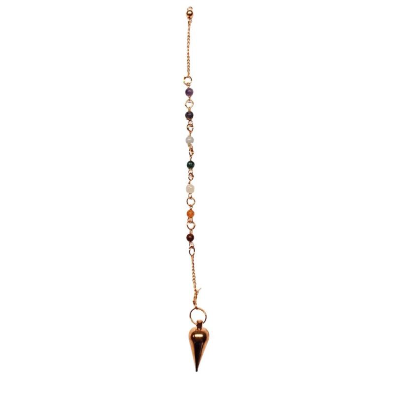 Pendule en cuivre avec chakras