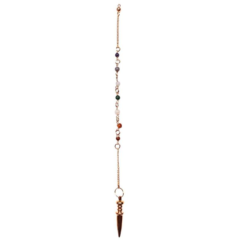 Pendule en cuivre avec chakras