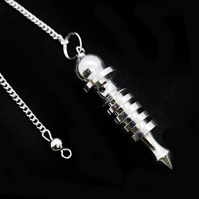 Péndulo Plateado Isis con testigo. Set 3 Un.