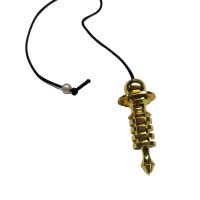 Péndulo Dorado con testigo y Flor de la Vida (5cm)