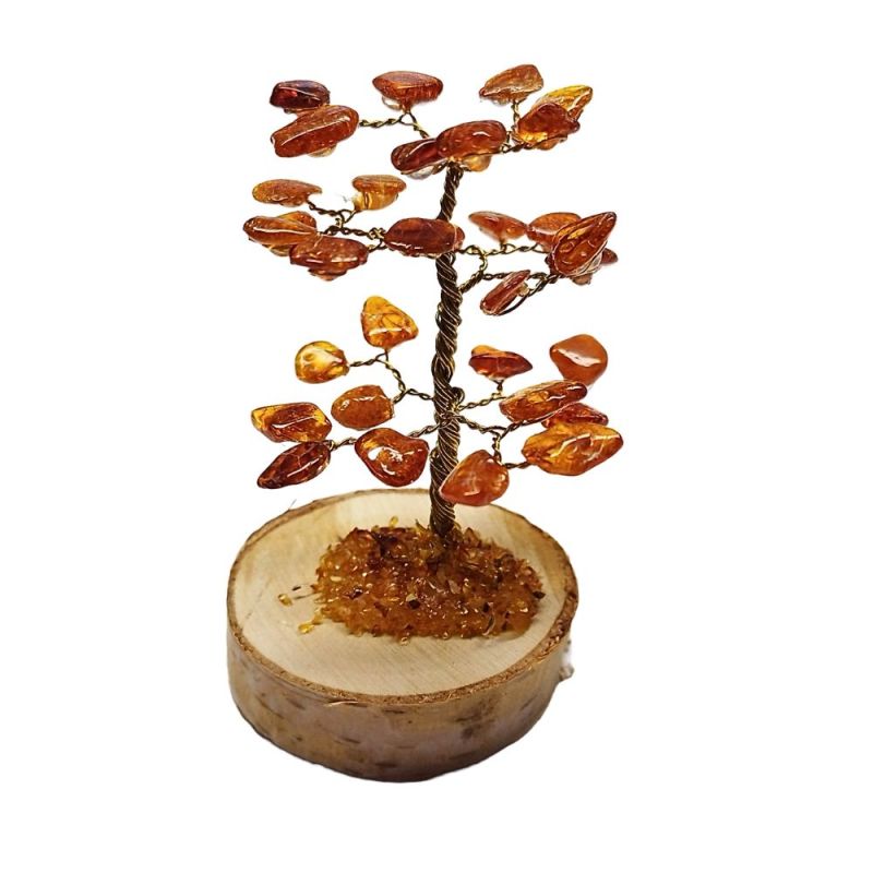 Amber Tree 8cm<br>(32 stones approx.)