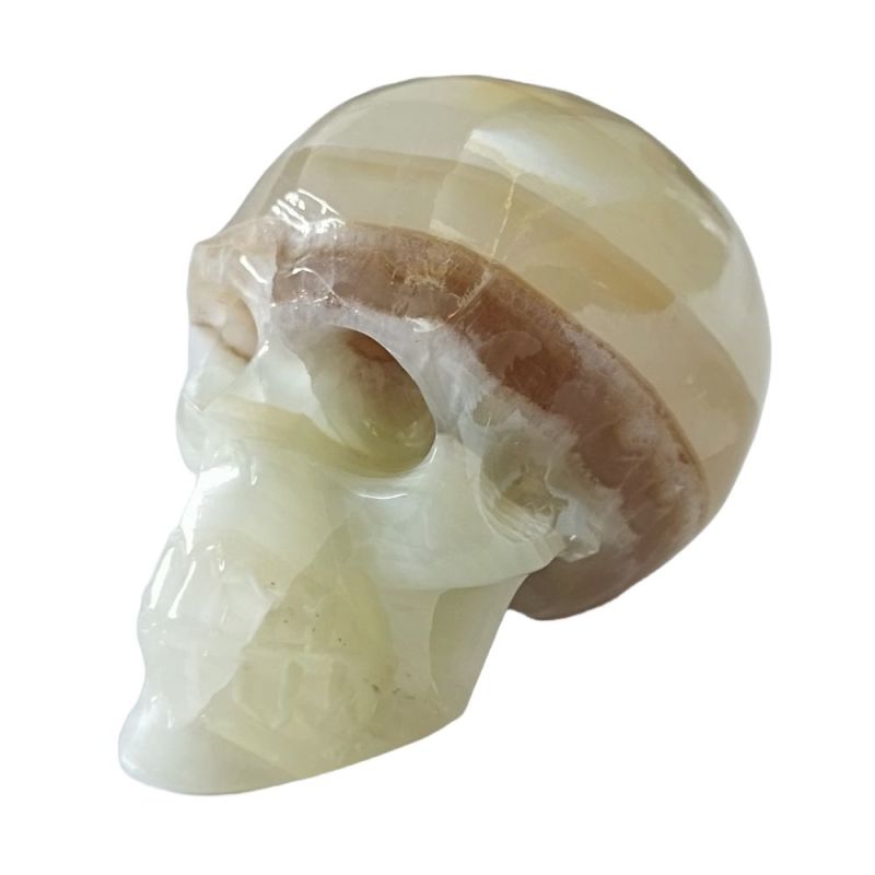 Cráneo Ónix Verde (10cm)