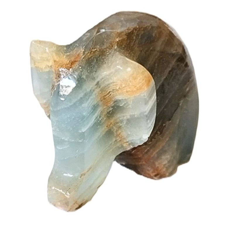Blue Onyx Elephant (4x3cm)