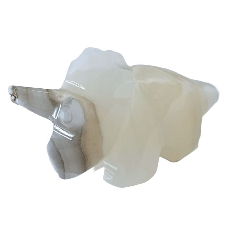 Dinosaurio "Triceratops" Ónix (8cm)