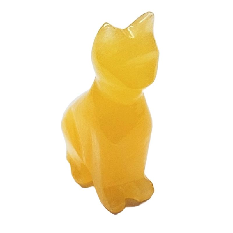 Mini Yellow Onyx Cat (5cm)