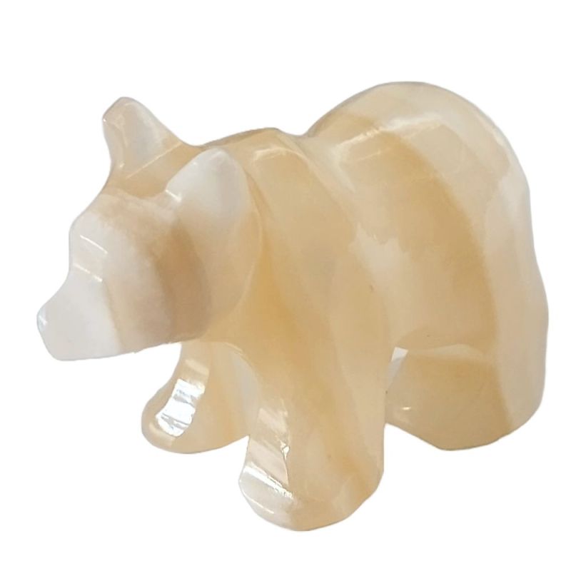 Amber Onyx Grizzly Bear (6cm)