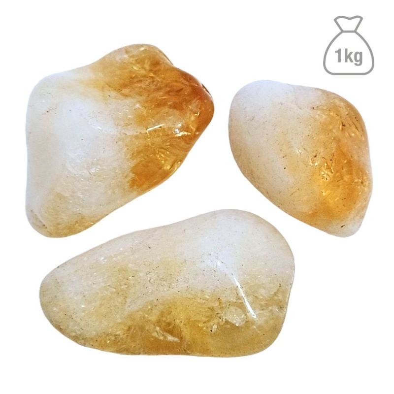 Big Tumbled Citrine (Brazil). Bag 1kg