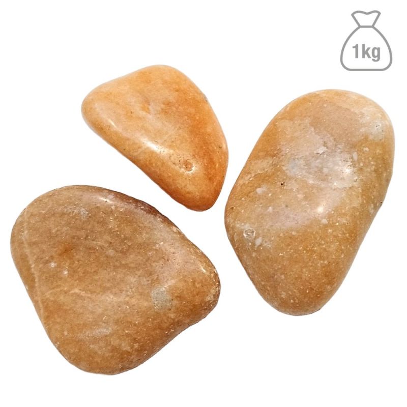Calcita Naranja Rodado Grande (Brasil). Bolsa 1kg
