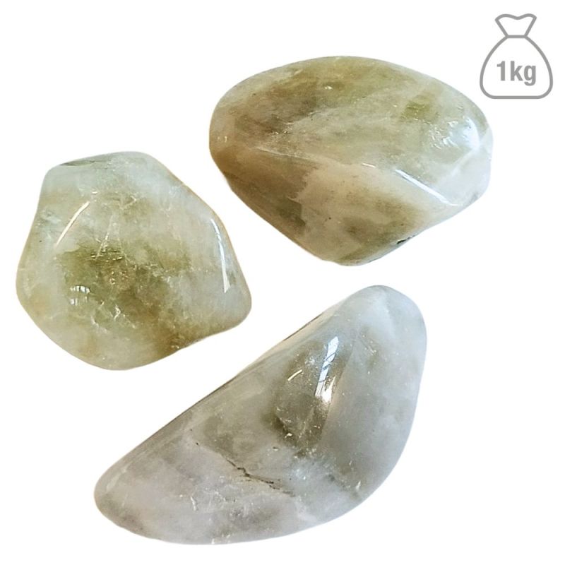 Prasiolite "A" Pierre Roulée Grande. Sac 1kg.