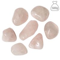 Cuarzo Rosa Rodado Mediano (Brasil). Bolsa 500g.