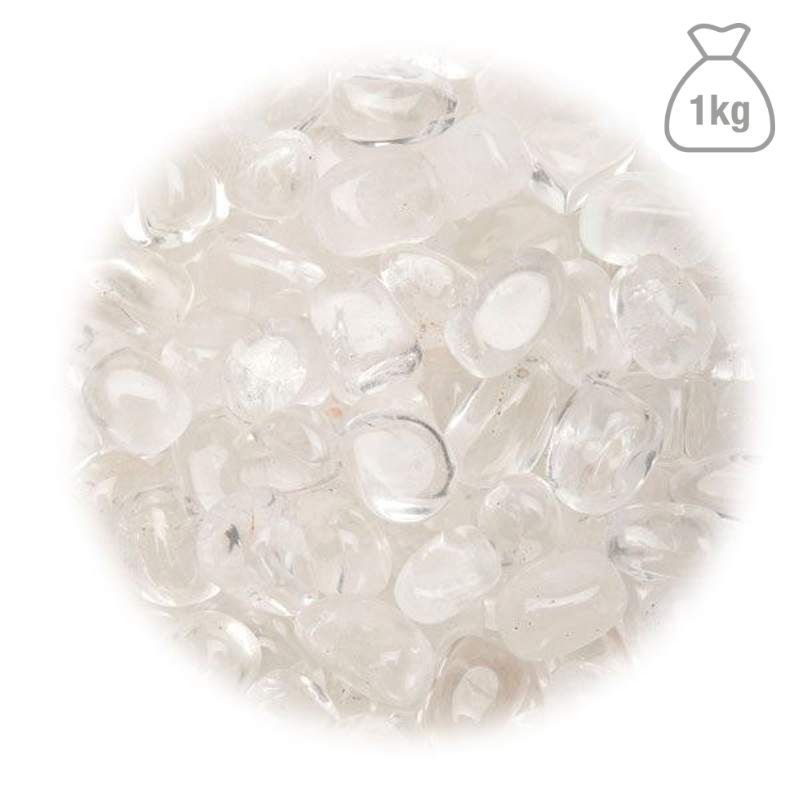Crystal Quartz Small Tumbled. Bag 1kg