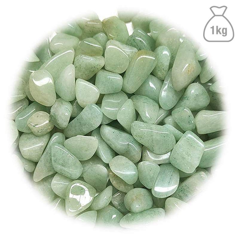 Aventurina Verde Rodado Pequeño. Bolsa 1kg