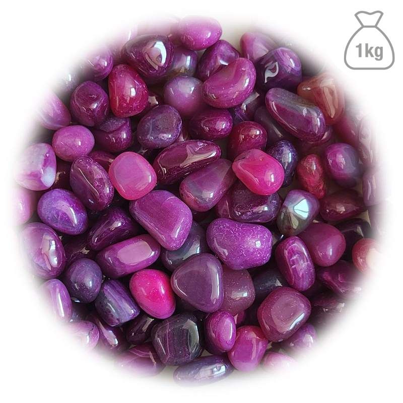 Agate Rose Pierre Roulée Petite. Sac 1kg