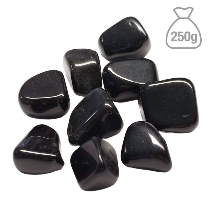 Obsidiana Negra Rodado Pequeño. Bolsa 250gr