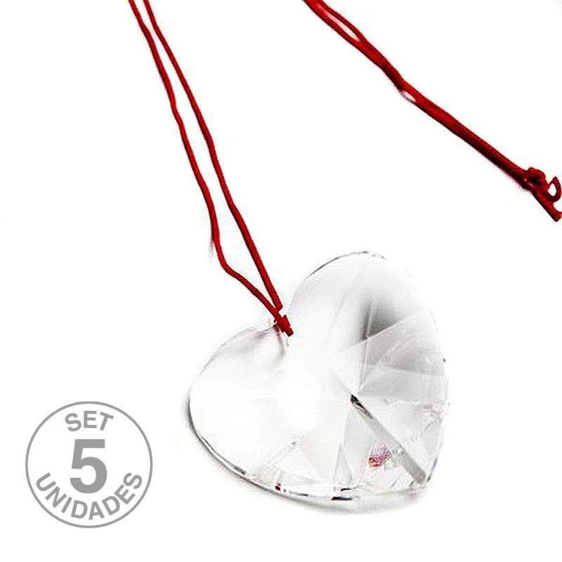 Coeur Cristal 30mm. Set 5 Un.