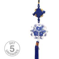 Flor Feng Shui Azul. Set 5 Un.