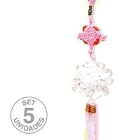 Flor Feng Shui Rosa. Set 5 Un.