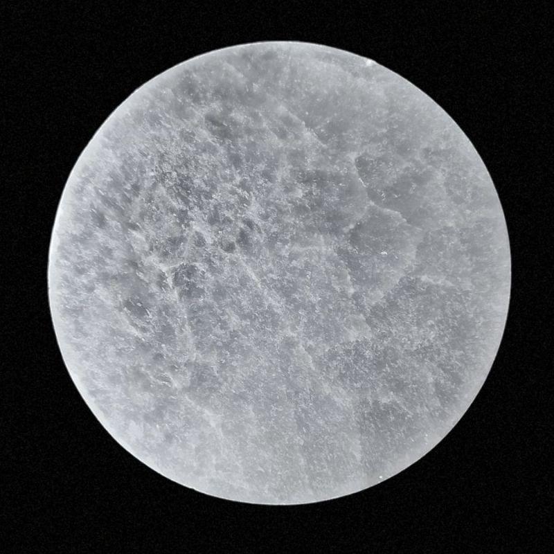 Placa/base de Selenita redonda (15cm)