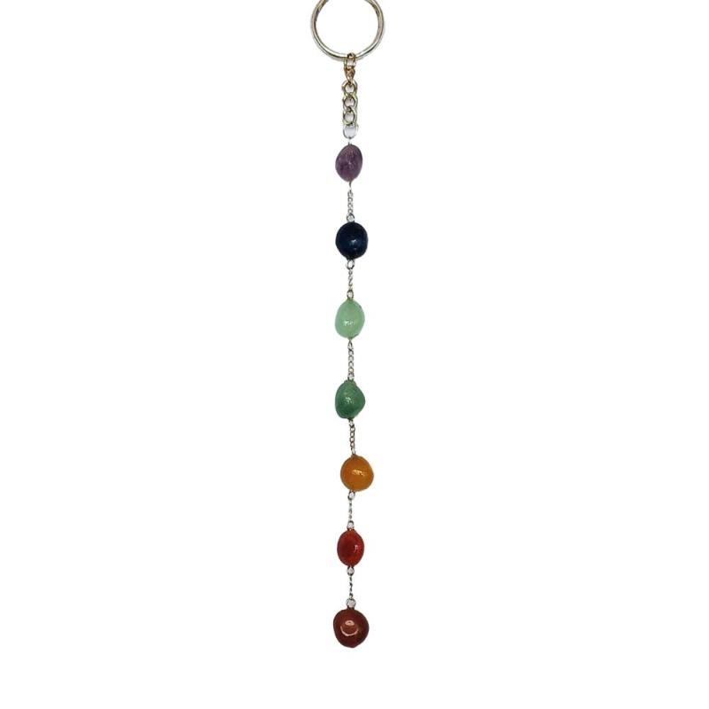 Adorno/móvil mineral rodado Chakras (26cm)