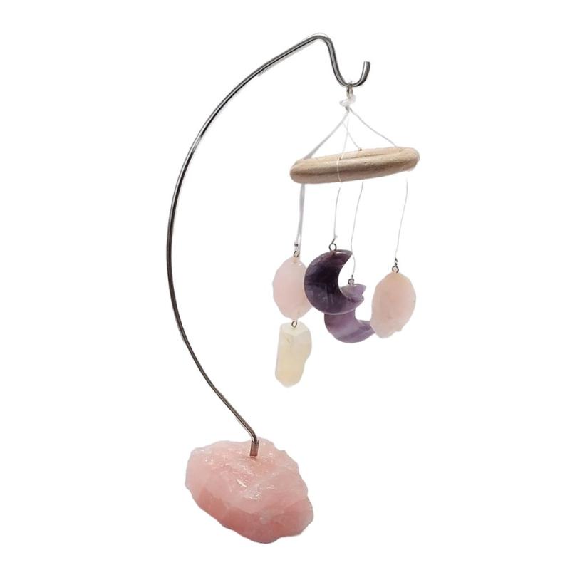 Móvil de viento Cuarzo Rosa