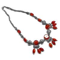 Collar Carneola Plateado