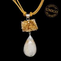 Collar Citrino (engarces plata).