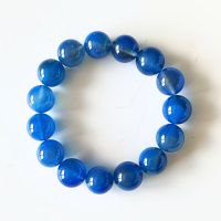 Pulsera Ágata Azul (Bola 12mm)