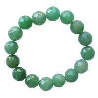 Pulsera Aventurina Verde Facetada (Bola 12mm)