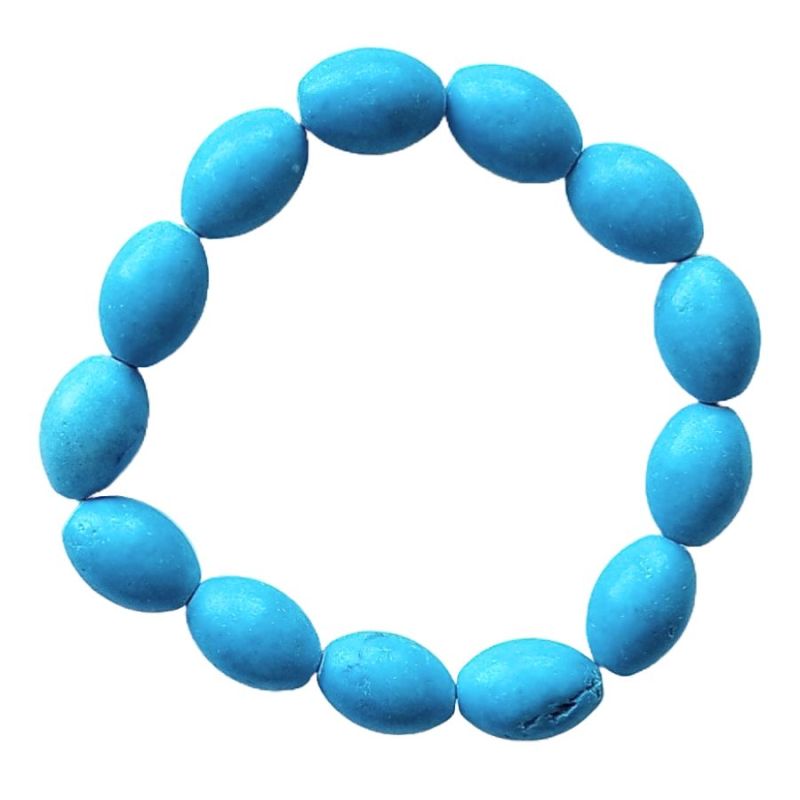 Blue Howlite Oval Bracelet 8mm