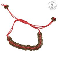 Pulsera 16 Monedas con Hilo. Set 3 Un.