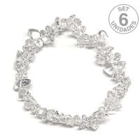 Pulsera Chip Cristal de Roca. Set 6 Un.