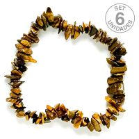 Pulsera Chip Ojo de Tigre. Set 6 Un.