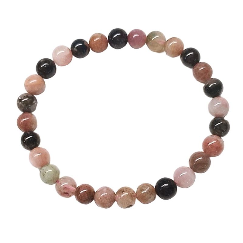 Pulsera Turmalina Sandía (Bola 6mm)