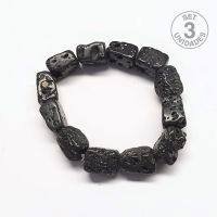 Pulsera Piedra Volcánica cuadrada. Set 3 Un.