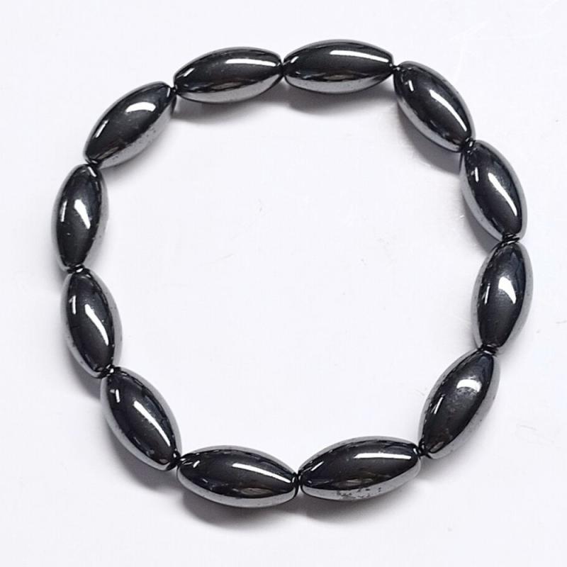 Pulsera Hematite Ovalada 6x15mm