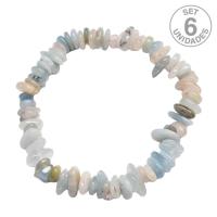 Pulsera Chip Morganita. Set 6 Un.