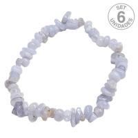 Pulsera Chip Calcedonia. Set 6 Un.