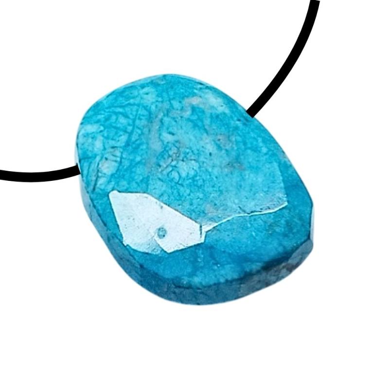 Colgante Lágrima facetada Howlita Azul