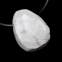 White Howlite faceted Teardrop Pendant