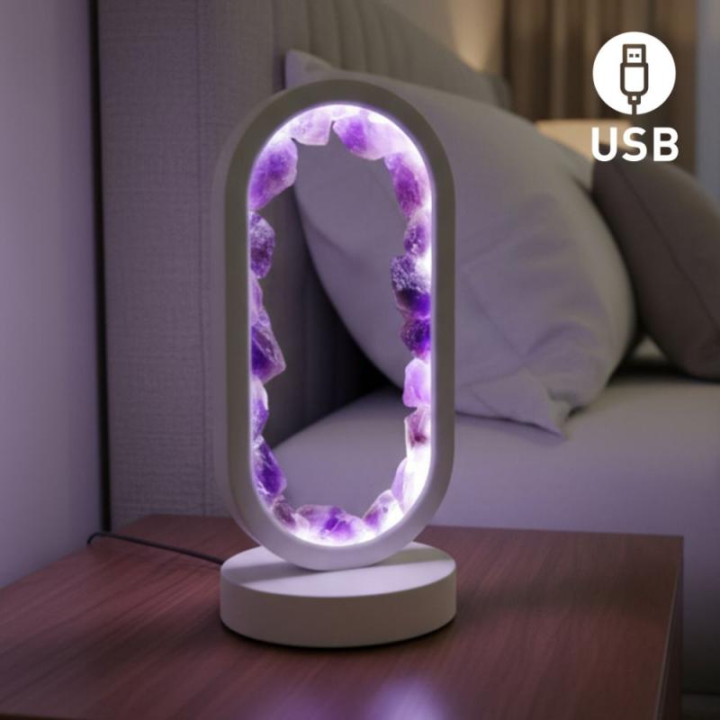 Lámpara de mesa Amatista. USB LED (3 colores)