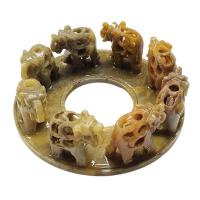 Group of Steatite Elephants with young