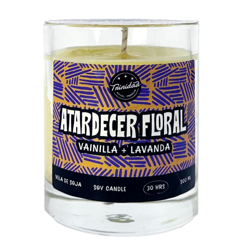 Bougie en Verre "Crépuscule Floral" (Trinidad)