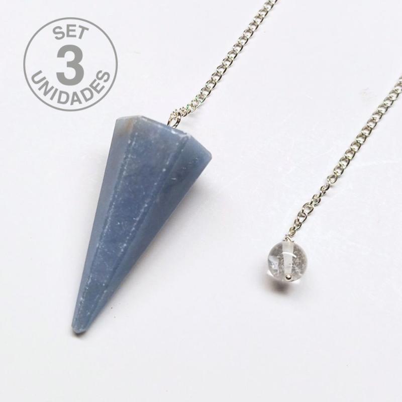 Péndulo Angelita facetado. Set 3 Un.