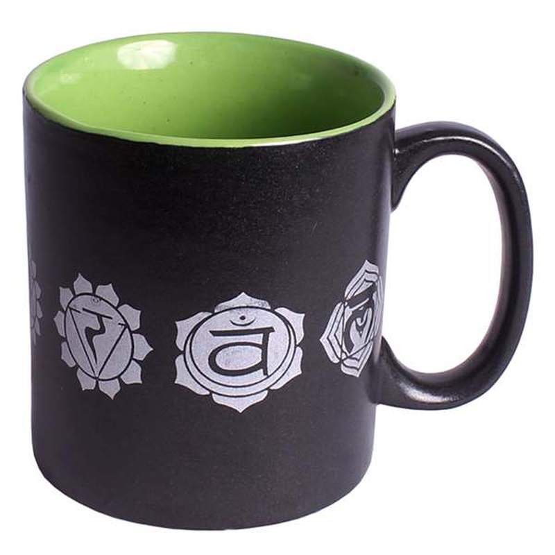 Taza negra 7 Chakras